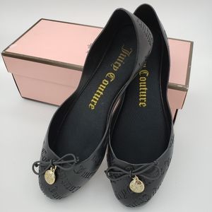 Juicy Couture Black Jelly Ballet Flats Size 7